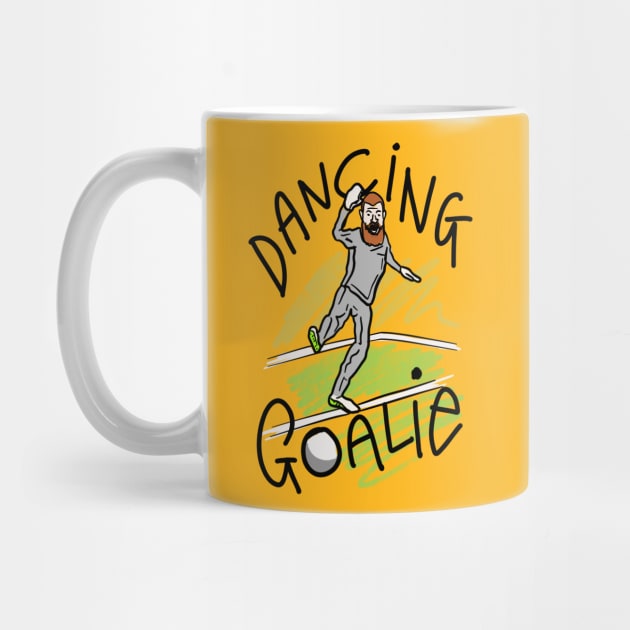 Dancing Goalie Australian Football Soccer Goalkeeper by sketchnkustom